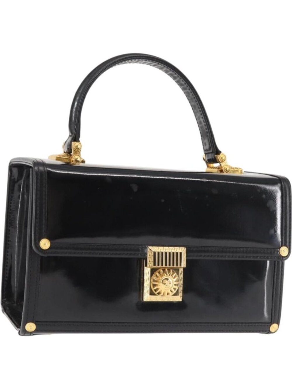 VERSACE Vanity Pouch Enamel Black Gold